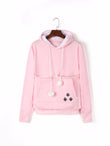 Cute Hoodies Pullover Sweatshirts With Pet Pocket For Cat Clothes Winter Women