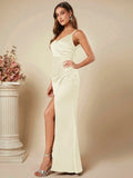Spring Summer Satin Slip Dress For Women