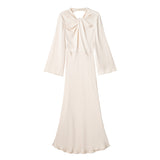 European And American Style Women's Backless Satin Textured Dresses For Women
