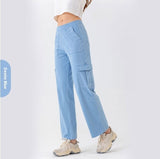 Women's Wide Leg Pocket Sports Jeans