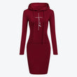 Autumn Winter Women Hoodies Sweatshirts Long-sleeved Dress
