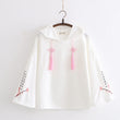 Women Floral Embroidery Hooded Sweatshirts Chinese Style