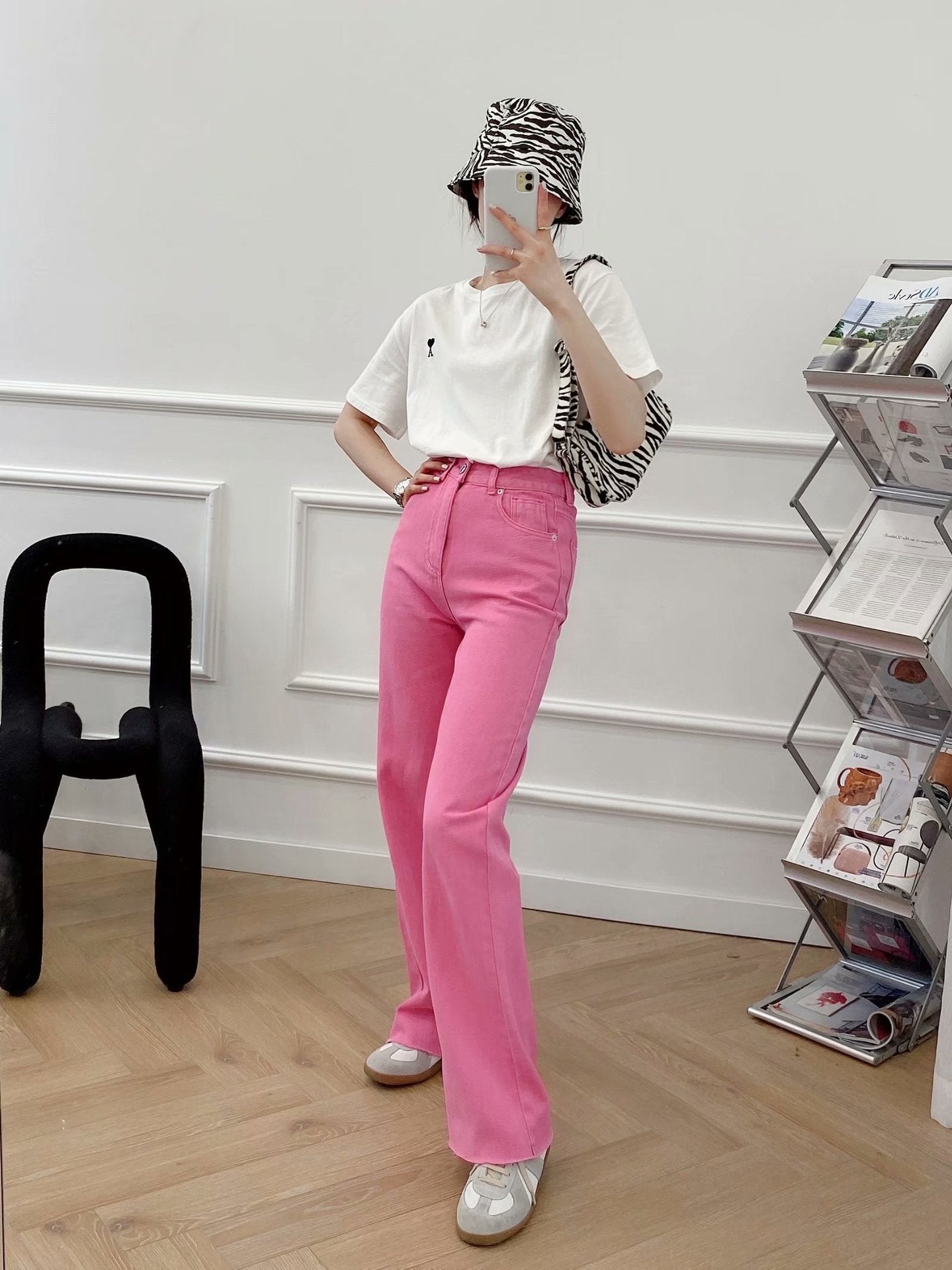 Women's Slimming Casual Straight Wide-Leg Jeans