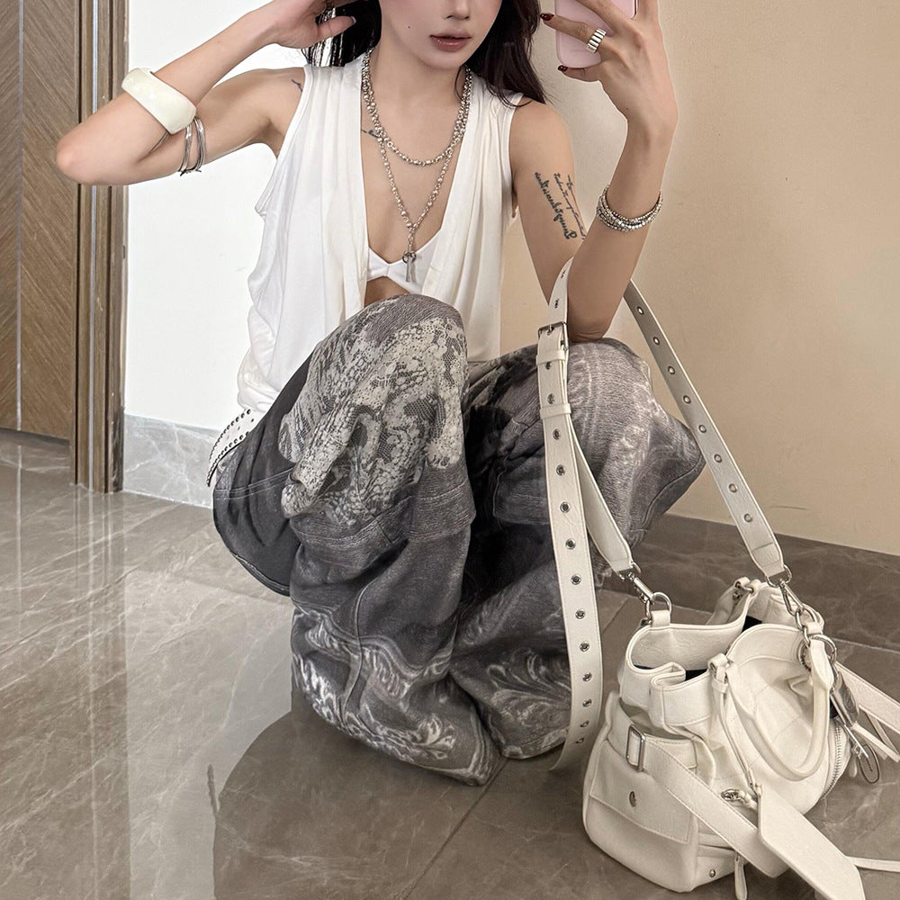 Loose Fit Wide-leg Jeans For Women
