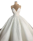 Deep V-neck Sexy Lace Floor-length Wedding Dress Romantic Aura Dignified Wedding Banquet Welcome New Spring