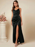 Spring Summer Satin Slip Dress For Women
