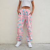 NCLAGEN New Women Camouflage Print Trousers Loose Harem Camo Pants Spring High Waist Casual Joggers Elastic Sweatpants