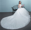 Aliexpress wedding bride wedding dress new large tail size wedding dress factory wholesale TH52