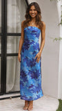 Summer Tube Top Long Dress With Backless Design INS Fashion Flowers Print Party Evening Dresses For Women