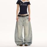 Retro Loose Wide-leg Jeans For Women