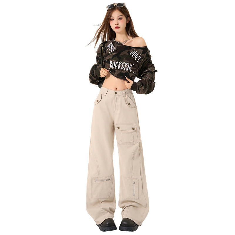 Design Skinny Wide Leg High Waist Jeans