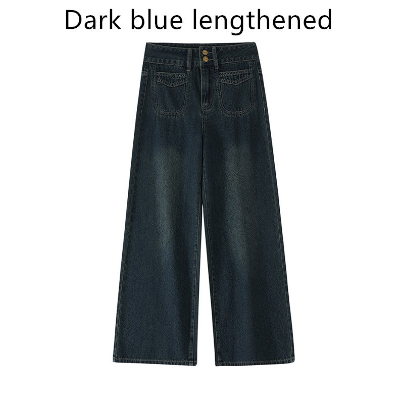 Women's Retro Wide-leg Jeans Plus Size