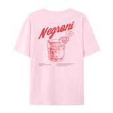 Nemoni Women Back Print Retro Style T-shirts Cocktail Drink