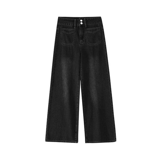 Women's Retro Wide-leg Jeans Plus Size