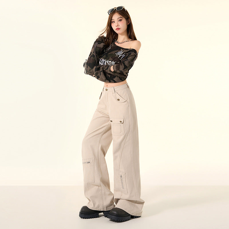 Design Skinny Wide Leg High Waist Jeans
