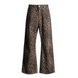 Leopard Jeans Wide Leg Loose Women