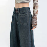 Women's Retro High Waist Wide Leg Jeans