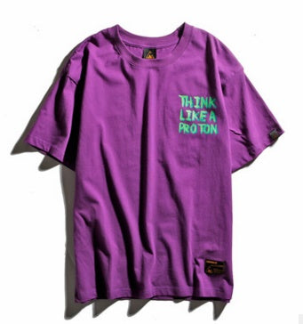 Original European and American trend brand, cotton bottoming, color folding, short sleeves, T-Shirts, lovers, American fashion brand hiphop, half sleeved women.