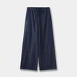 Casual Style Drawstring Elastic Waist Wide Leg Jeans