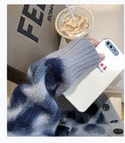 Languid Lazy Wind Sets Sweater Of Leopard Grain Female Autumn And Winter