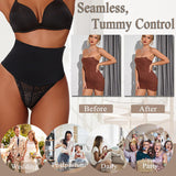 Plus-size Lace Seamless Waist-cinching Shapewear Briefs