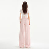 Cherry Blossom Wide Leg Draping Mop Jeans