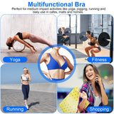1Pc Women Deep V Neck Sports Bras U-Shaped Back Sport Bras Padded Strappy Crop Open Back Low Impact Bras Sexy Fitness Tank Tops With Removable Pads For Gym Yoga Workout Running