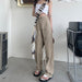 Cropped Pants In Khaki Color