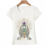 New Women T-shirts Casual Harajuku Buddha Mandala Lotus