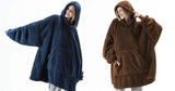 Hoodie Sweatshirt With Big Pocket Tops Sweater Comfortable Loose Double-Sided Fleece Thicker Wearable Blanket