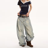 Retro Loose Wide-leg Jeans For Women