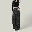 Women's American-style Wide-leg Camouflage Jeans