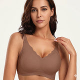 Jelly Bras For Women No Underwire With Support - S-2XL Seamless Bralettes Everyday Comfort Tshirt Padded Bra