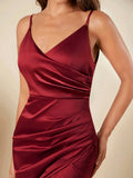 Spring Summer Satin Slip Dress For Women