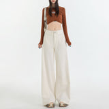 Women's Retro High Waist Wide Leg Jeans