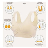 3-Pack Sports Bras For Women, Padded Strappy Racerback Push Up Open Back Medium Support Sports Yoga