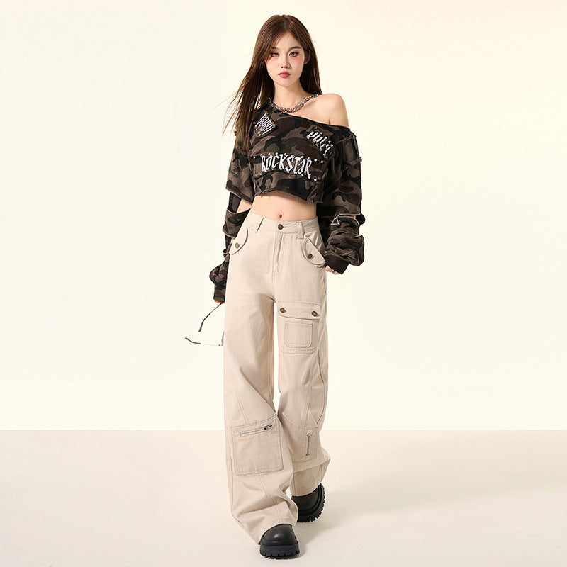 Design Skinny Wide Leg High Waist Jeans